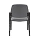 Lea Reception Guest Chair | Gray Antimicrobial Vinyl | Black Legs BM340820