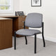 Lea Reception Guest Chair | Gray Antimicrobial Vinyl | Black Legs BM340820