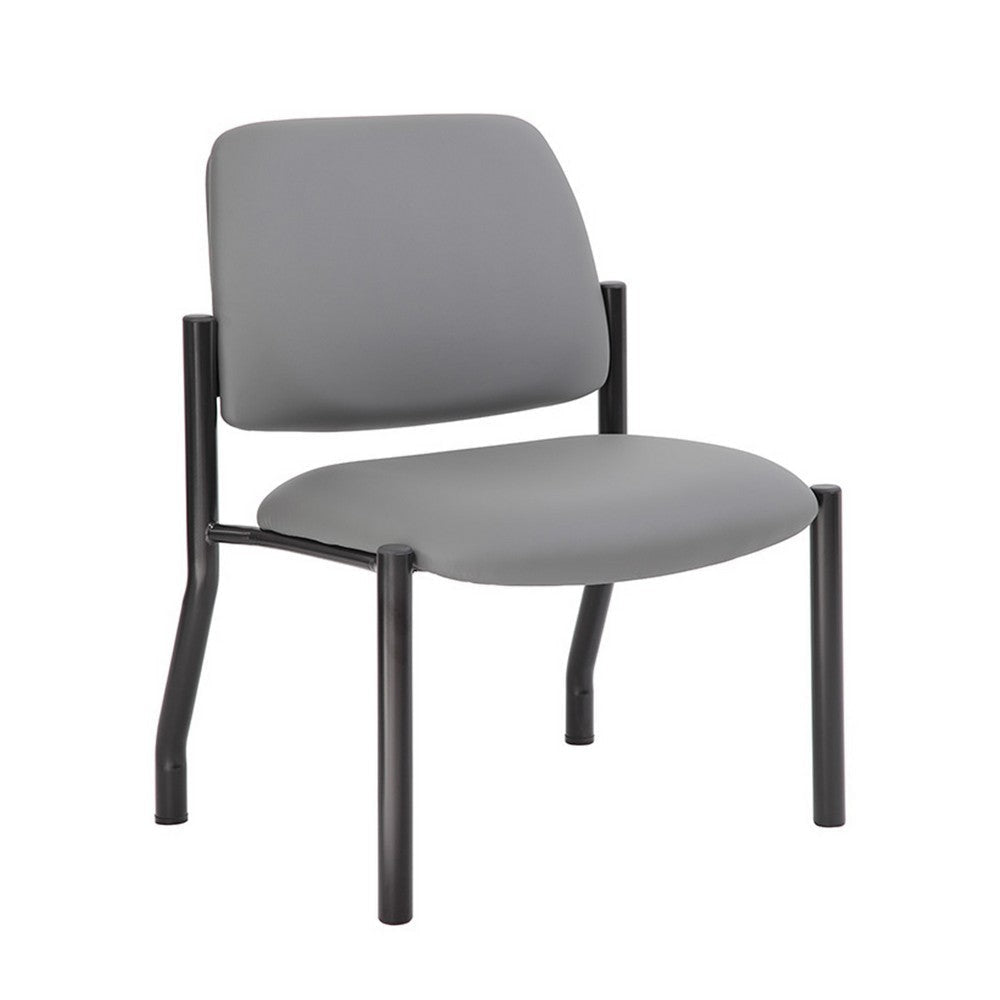 Lea Big & Tall XL Reception Chair | Gray Antimicrobial Vinyl | 400 lbs BM340821
