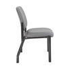 Lea Big & Tall XL Reception Chair | Gray Antimicrobial Vinyl | 400 lbs BM340821