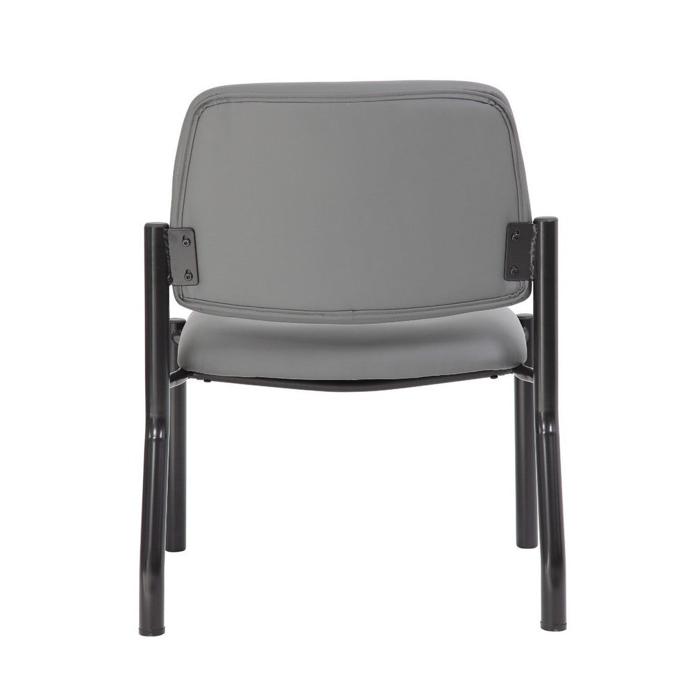 Lea Big & Tall XL Reception Chair | Gray Antimicrobial Vinyl | 400 lbs BM340821