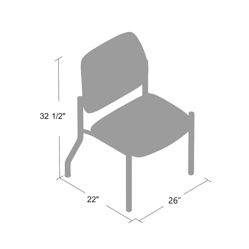 Lea Big & Tall XL Reception Chair | Gray Antimicrobial Vinyl | 400 lbs BM340821