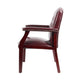 Koe Classic Reception Guest Armchair | Burgundy Tufted Vinyl | Wood Legs BM340823