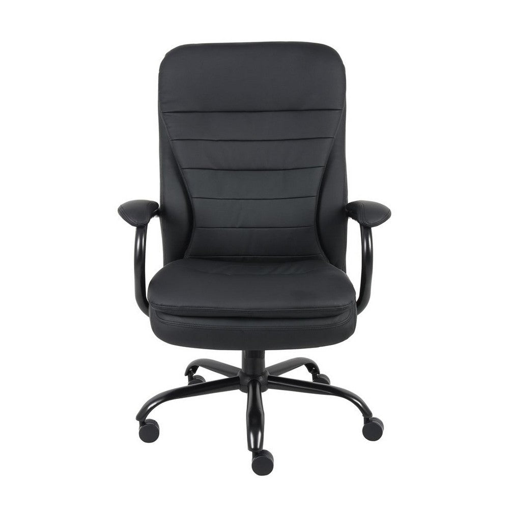 Ava Rolling Oversized Office Chair | Swivel | Black Vinyl | 400lbs BM340825