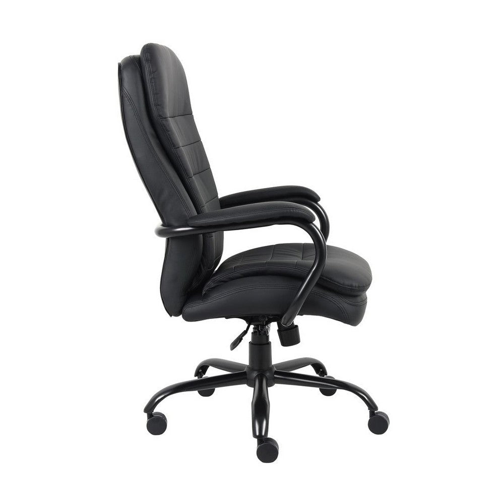 Ava Rolling Oversized Office Chair | Swivel | Black Vinyl | 400lbs BM340825