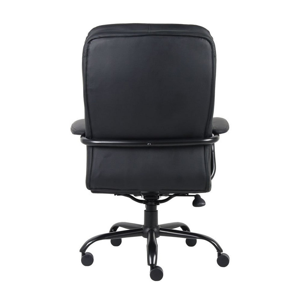 Ava Rolling Oversized Office Chair | Swivel | Black Vinyl | 400lbs BM340825