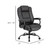 Liv Rolling Oversized Swivel Chair | Black Faux Leather | 400lbs BM340826