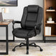 Liv Rolling Oversized Swivel Chair | Black Faux Leather | 400lbs BM340826