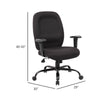 Piny Rolling Oversized Swivel Chair | Adjustable | Black | 400lbs BM340827