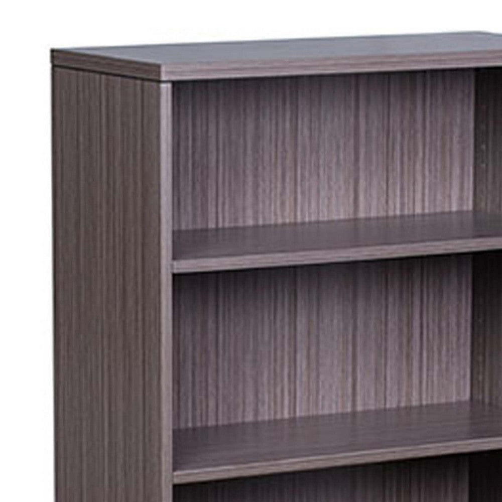 Vin 5 Shelf Bookcase | 65’’ Tall | Driftwood Smoke Gray Melamine BM340828
