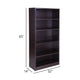 Vin 5 Shelf Bookcase | 65’’ Tall | Mocha Brown Wood Fused Melamine BM340830