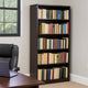 Vin 5 Shelf Bookcase | 65’’ Tall | Mocha Brown Wood Fused Melamine BM340830