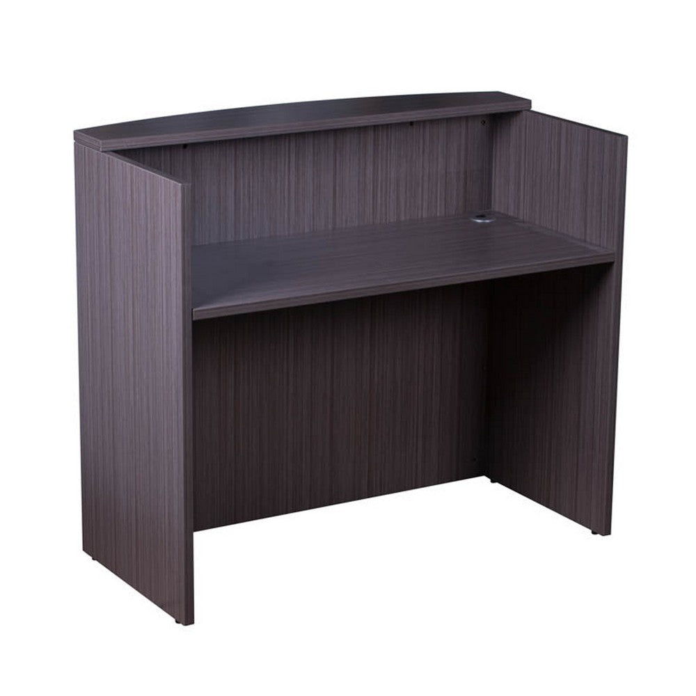 Jery Reception Desk | 48’’ | Modesty Panel | Driftwood Smoke Gray BM340831