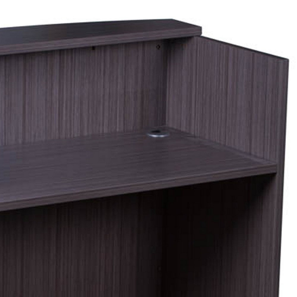 Jery Reception Desk | 48’’ | Modesty Panel | Driftwood Smoke Gray BM340831