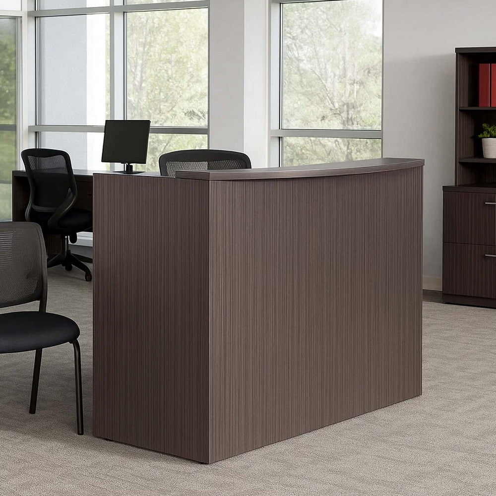 Jery Reception Desk | 48’’ | Modesty Panel | Driftwood Smoke Gray BM340831