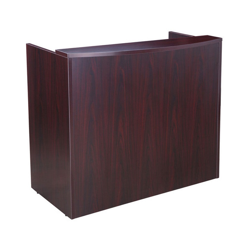 Jery Reception Desk | 48’’ | Modesty Panel | Mahogany Red Melamine BM340832