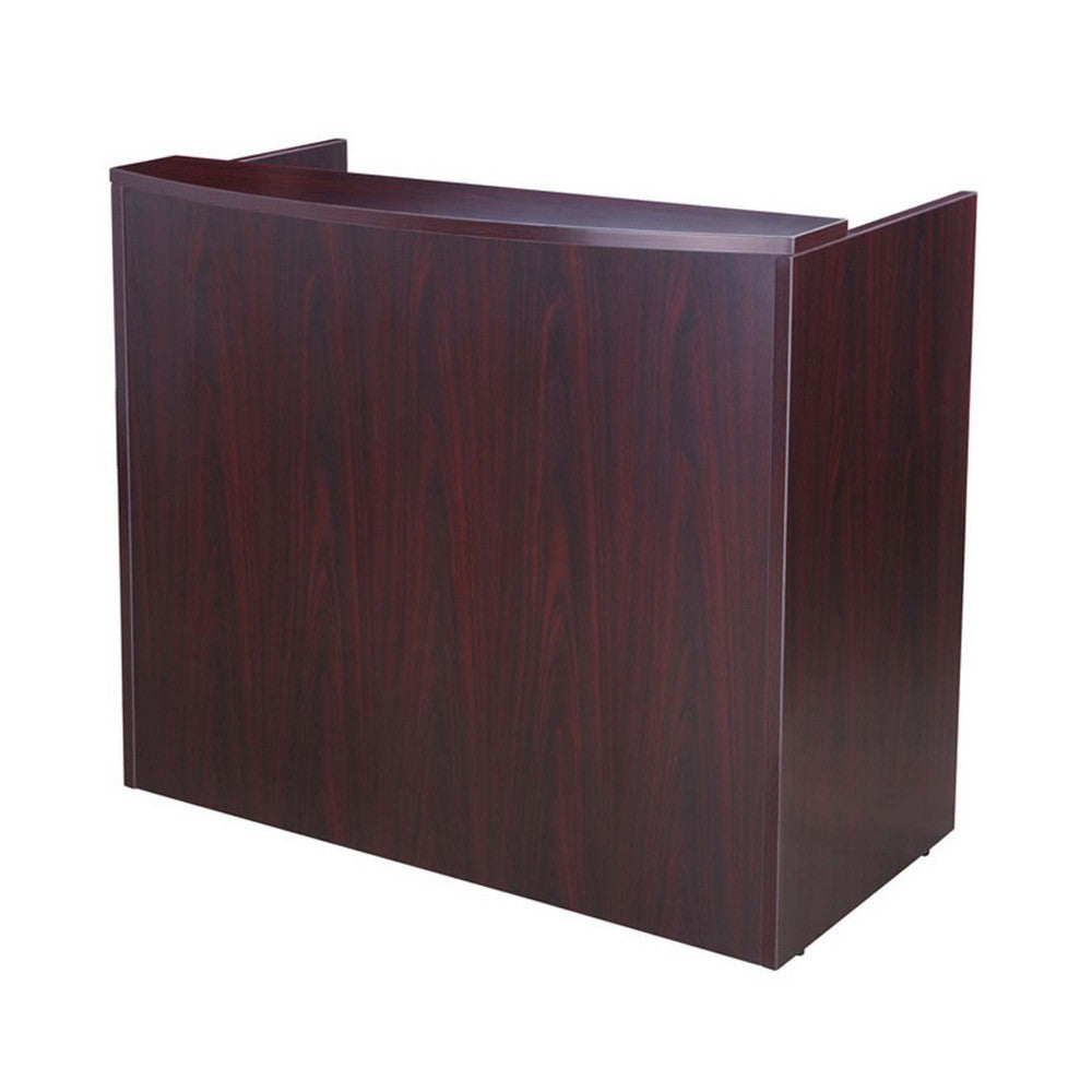 Jery Reception Desk | 48’’ | Modesty Panel | Mahogany Red Melamine BM340832