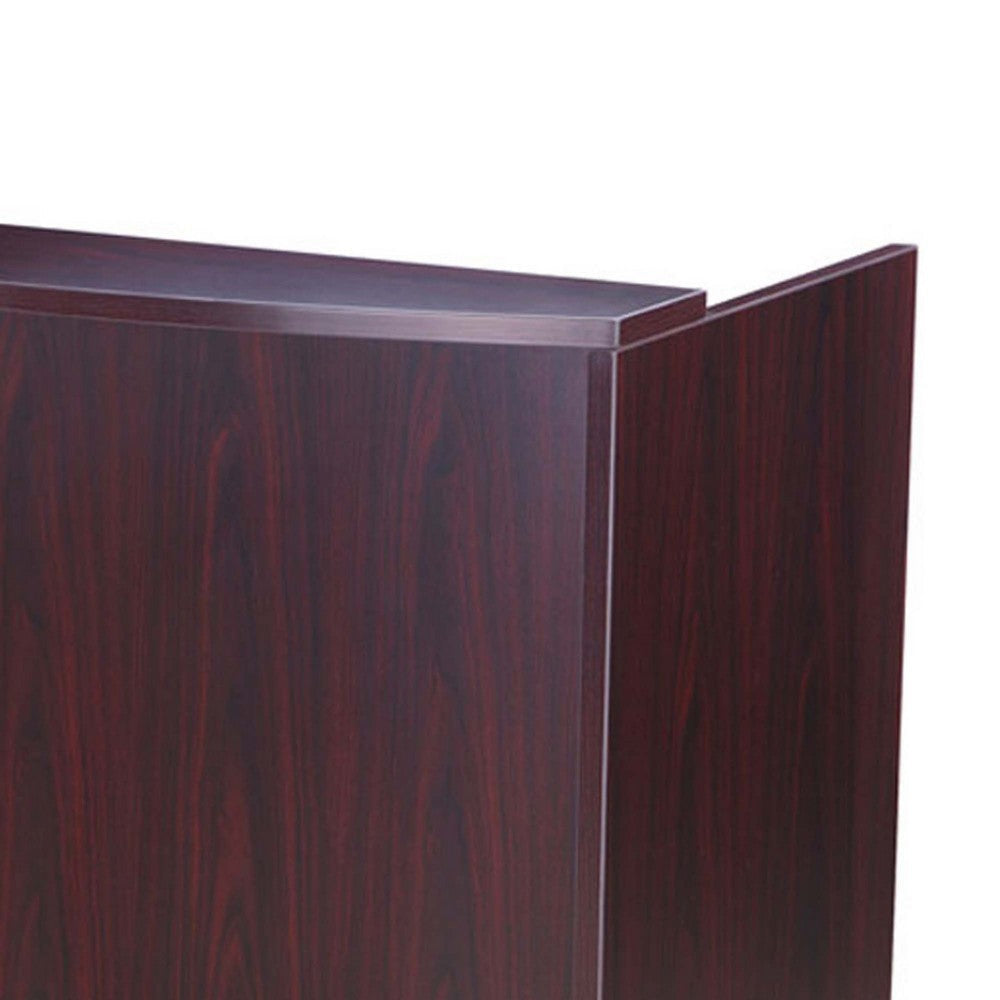 Jery Reception Desk | 48’’ | Modesty Panel | Mahogany Red Melamine BM340832