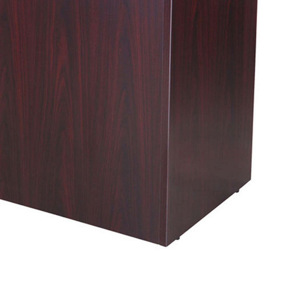 Jery Reception Desk | 48’’ | Modesty Panel | Mahogany Red Melamine BM340832