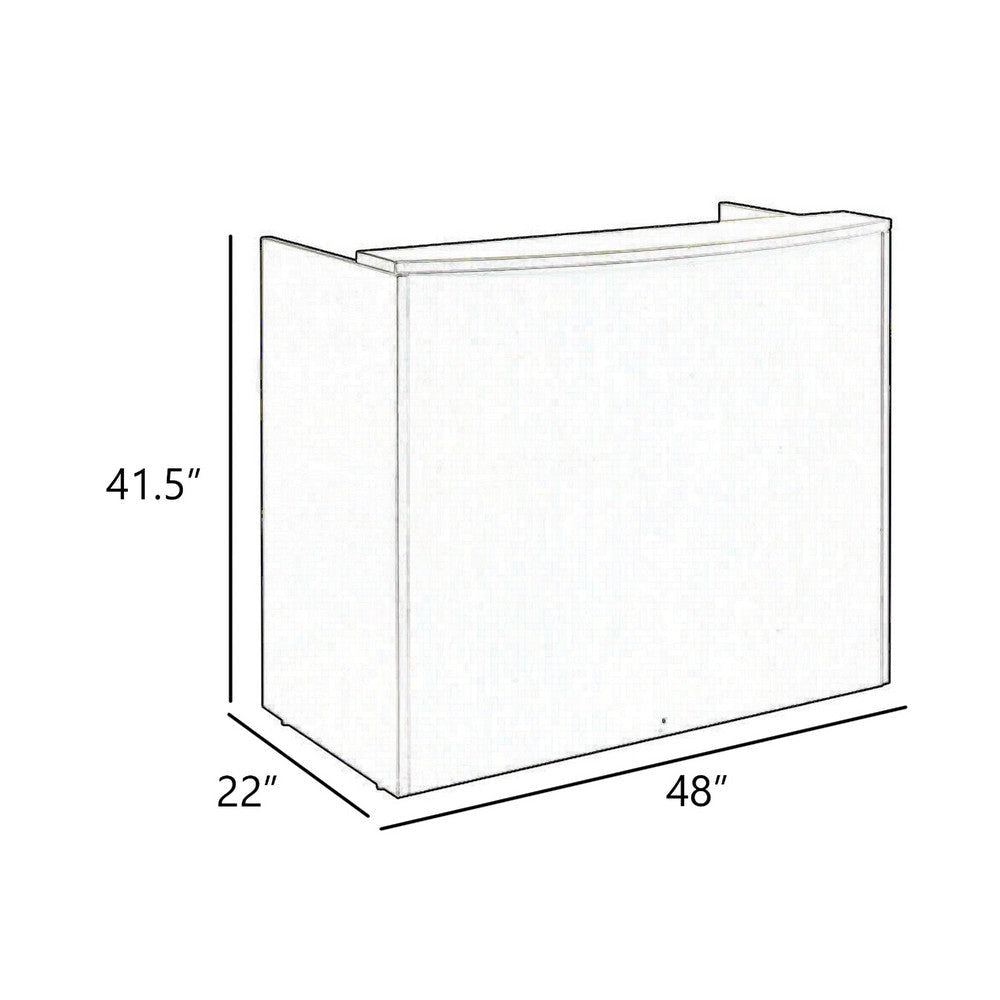 Jery Reception Desk | 48’’ | Modesty Panel | Mahogany Red Melamine BM340832