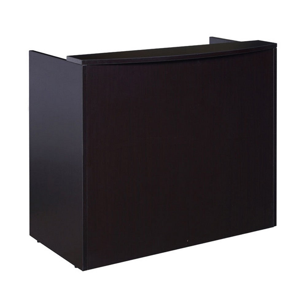 Jery Reception Desk | 48’’ | Modesty Panel | Mocha Brown Melamine BM340833