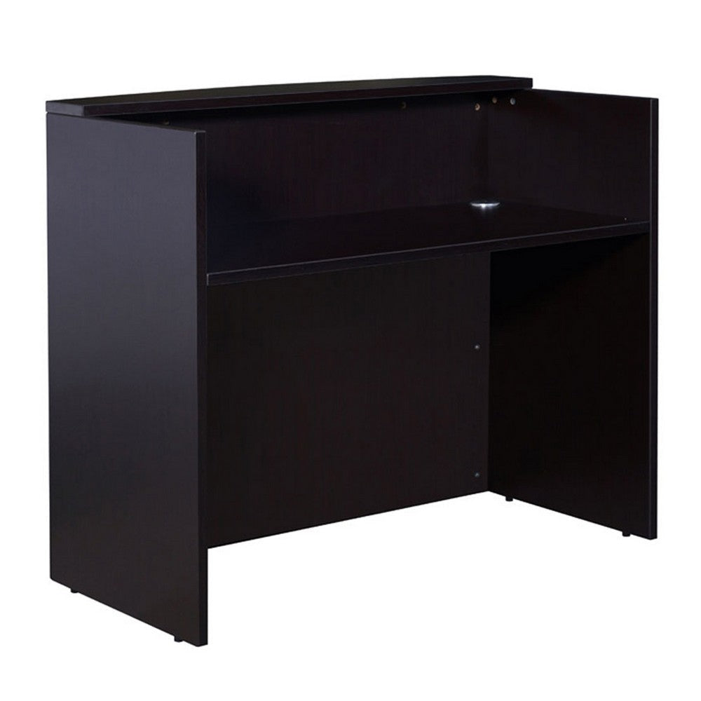 Jery Reception Desk | 48’’ | Modesty Panel | Mocha Brown Melamine BM340833