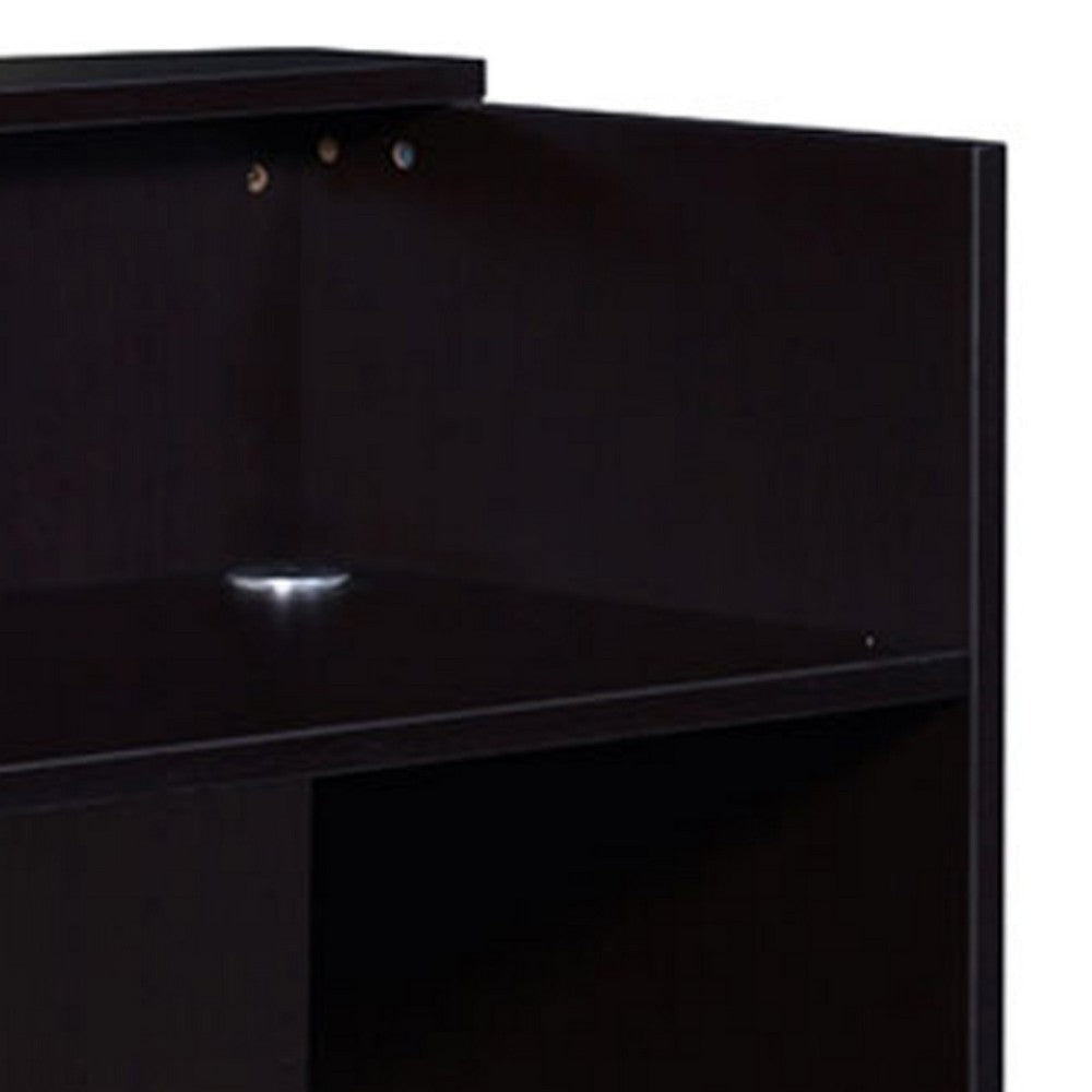 Jery Reception Desk | 48’’ | Modesty Panel | Mocha Brown Melamine BM340833