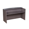 Jery Reception Desk | 71’’ | Modesty Panel | Driftwood Smoke Gray BM340834