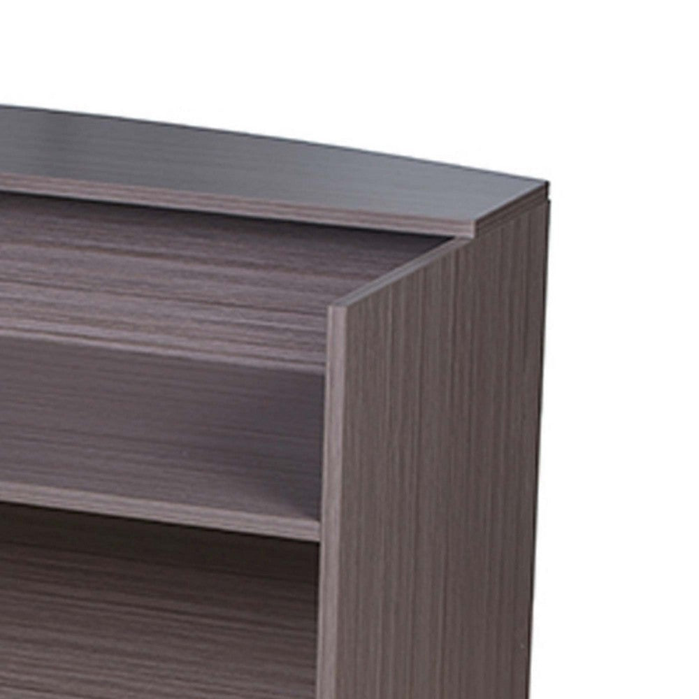 Jery Reception Desk | 71’’ | Modesty Panel | Driftwood Smoke Gray BM340834