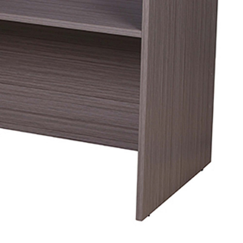 Jery Reception Desk | 71’’ | Modesty Panel | Driftwood Smoke Gray BM340834