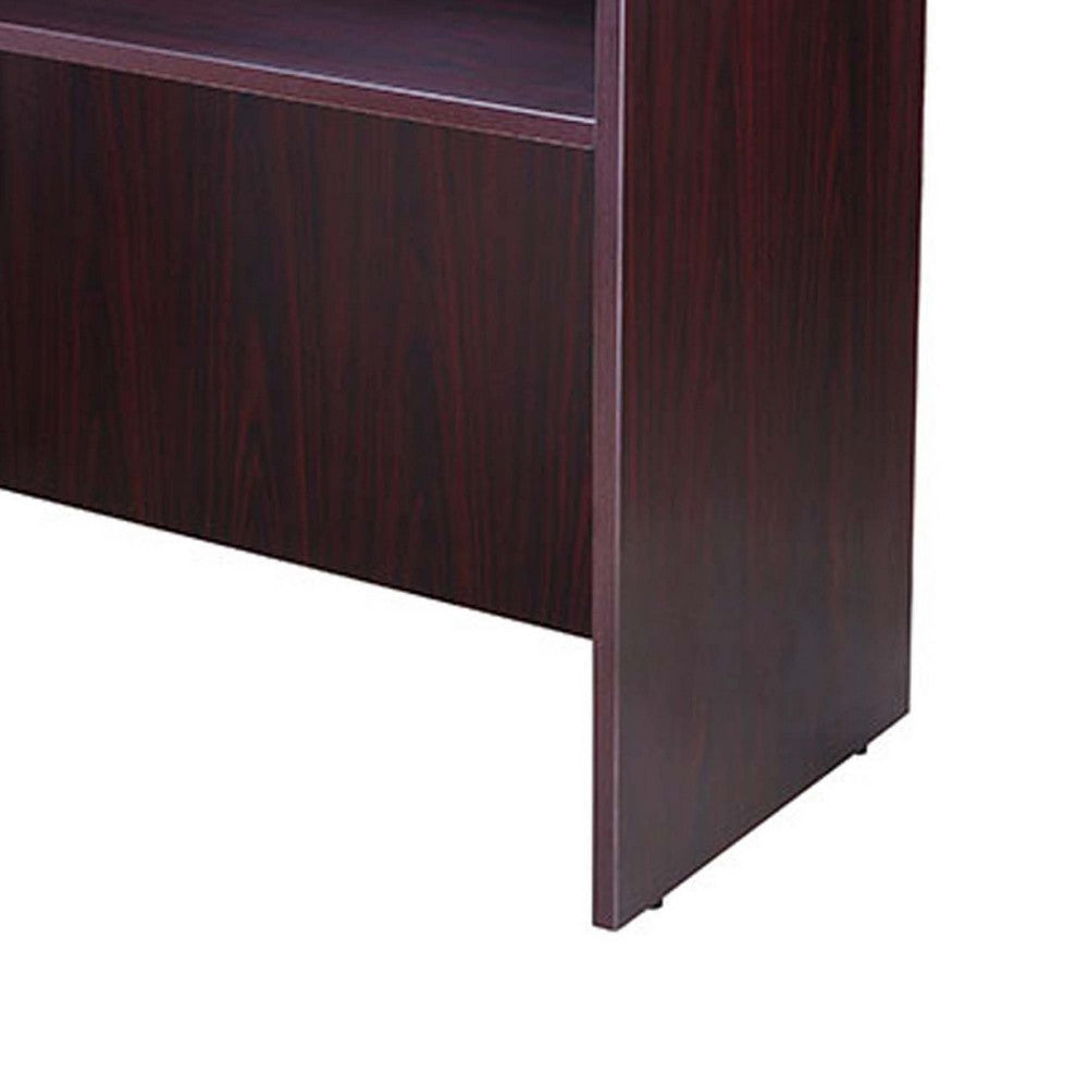 Jery Reception Desk | 71’’ | Modesty Panel | Mahogany Red Melamine BM340835