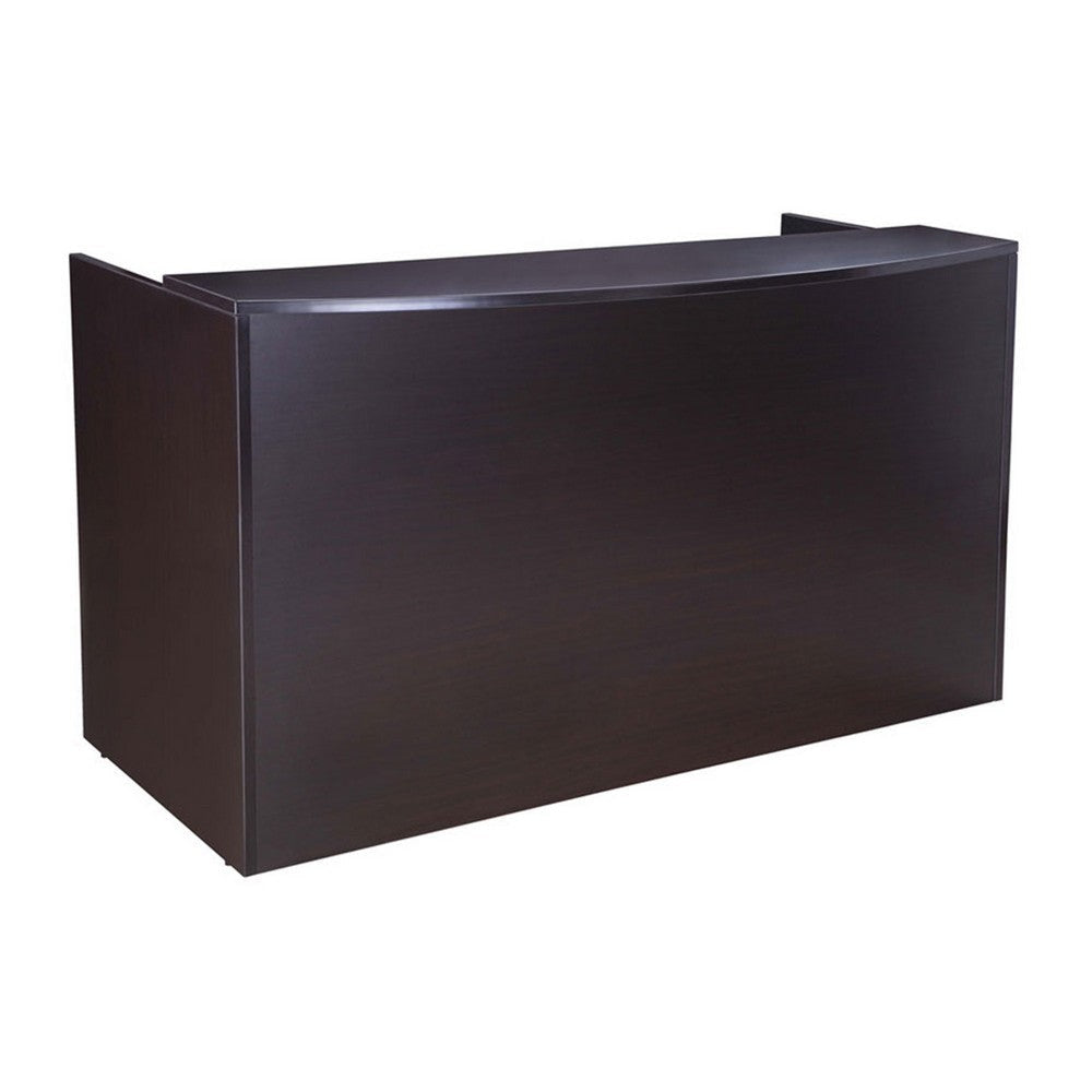 Jery Reception Desk | 71’’ | Modesty Panel | Mocha Brown Melamine BM340836