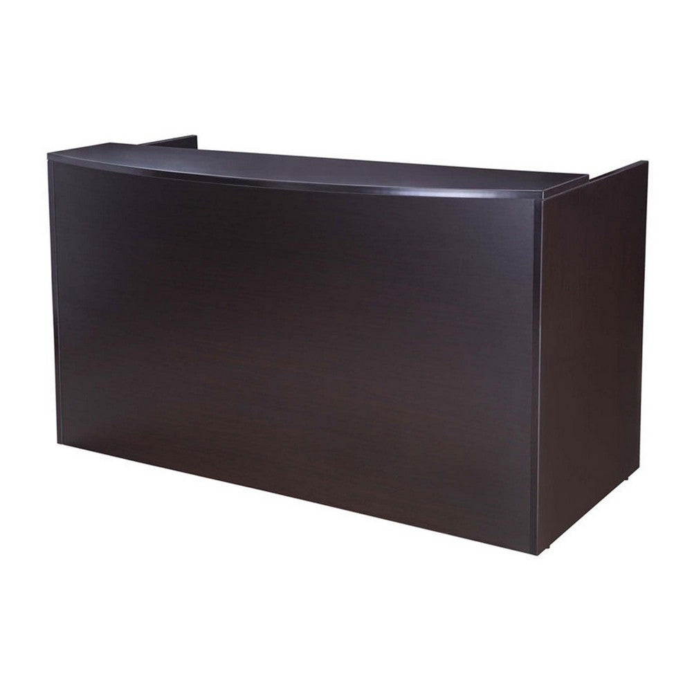 Jery Reception Desk | 71’’ | Modesty Panel | Mocha Brown Melamine BM340836