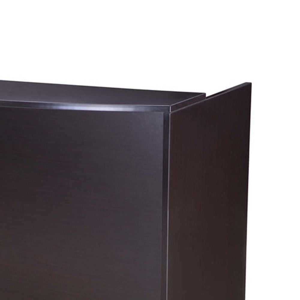 Jery Reception Desk | 71’’ | Modesty Panel | Mocha Brown Melamine BM340836