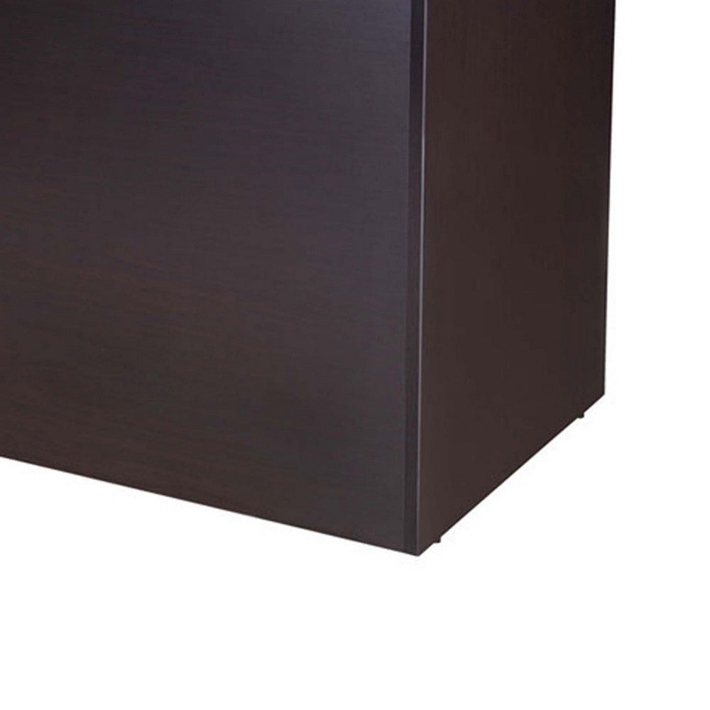 Jery Reception Desk | 71’’ | Modesty Panel | Mocha Brown Melamine BM340836