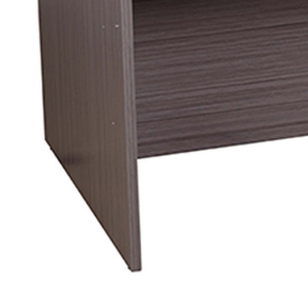 Pery Front Desk Shell | 71’’ | Modesty Panel | Driftwood Smoke Gray BM340837