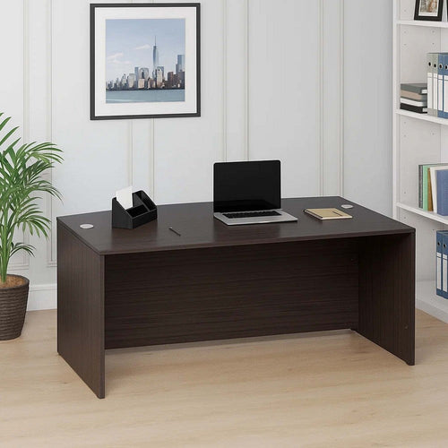 Pery Front Desk Shell | 71" | Modesty Panel | Driftwood Smoke Gray