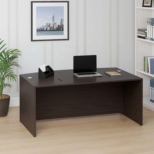 Pery Front Desk Shell | 71" | Modesty Panel | Driftwood Smoke Gray