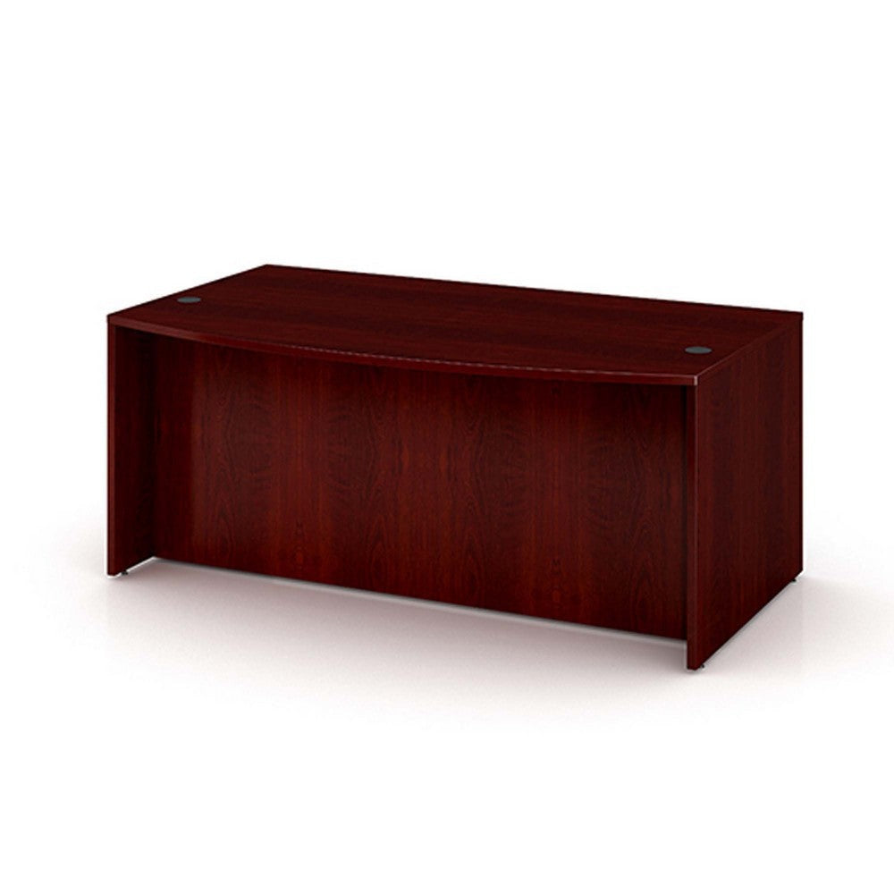 Pery Front Desk Shell | 71’’ | Modesty Panel | Mahogany Red Melamine BM340838