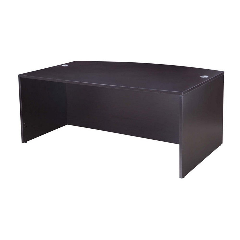 Pery Front Desk Shell | 71’’ | Modesty Panel | Mocha Brown Melamine BM340839