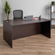 Pery Front Desk Shell | 71" | Modesty Panel | Mocha Brown Melamine