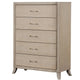Fea Tall Dresser Chest | 5 Drawers | Natural Oak Brown | Acrylic Handles BM340840