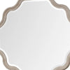 Fea Dresser Mirror | Natural Oak Brown Solid Wood | Scallop Edges | 40x47 BM340841