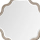 Fea Dresser Mirror | Natural Oak Brown Solid Wood | Scallop Edges | 40x47 BM340841