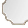 Fea Dresser Mirror | Natural Oak Brown Solid Wood | Scallop Edges | 40x47 BM340841