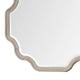 Fea Dresser Mirror | Natural Oak Brown Solid Wood | Scallop Edges | 40x47 BM340841