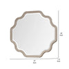 Fea Dresser Mirror | Natural Oak Brown Solid Wood | Scallop Edges | 40x47 BM340841