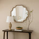 Fea Dresser Mirror | Natural Oak Brown Solid Wood | Scallop Edges | 40x47