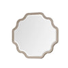Fea Dresser Mirror | Natural Oak Brown Solid Wood | Scallop Edges | 40x47 BM340841