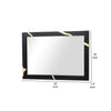 Goldie Dresser Mirror | Beveled Glass | Gold & Black Solid Wood | 35x52 BM340842